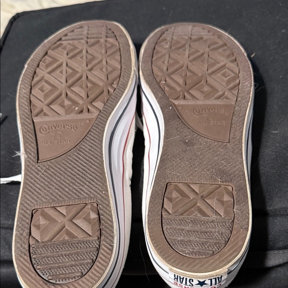 Converse All Star Cream Sneakers with Red Trim - Picture 5 of 5